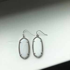 Kendra Scott White Stone Elle Earrings